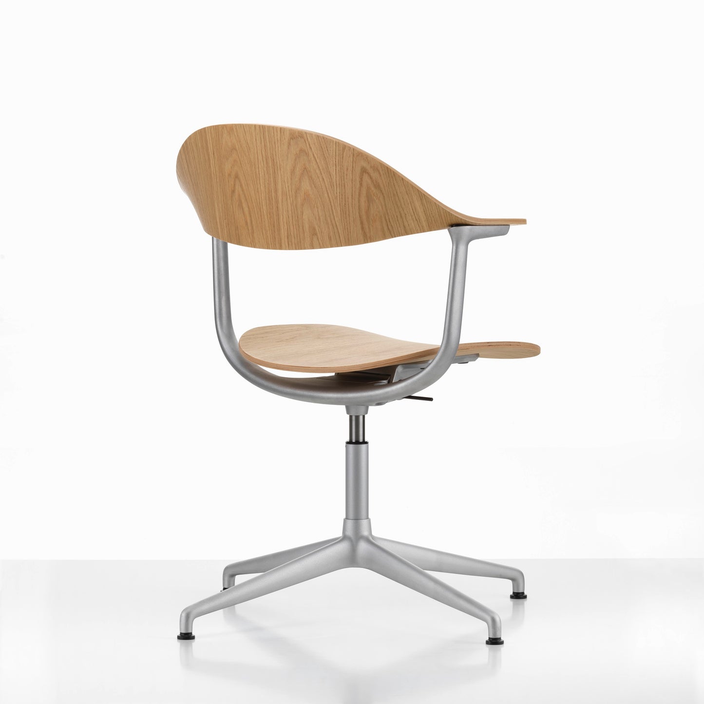 Vitra Mynt Bürostuhl Eiche natur 4-Stern-Aluminiumfuß