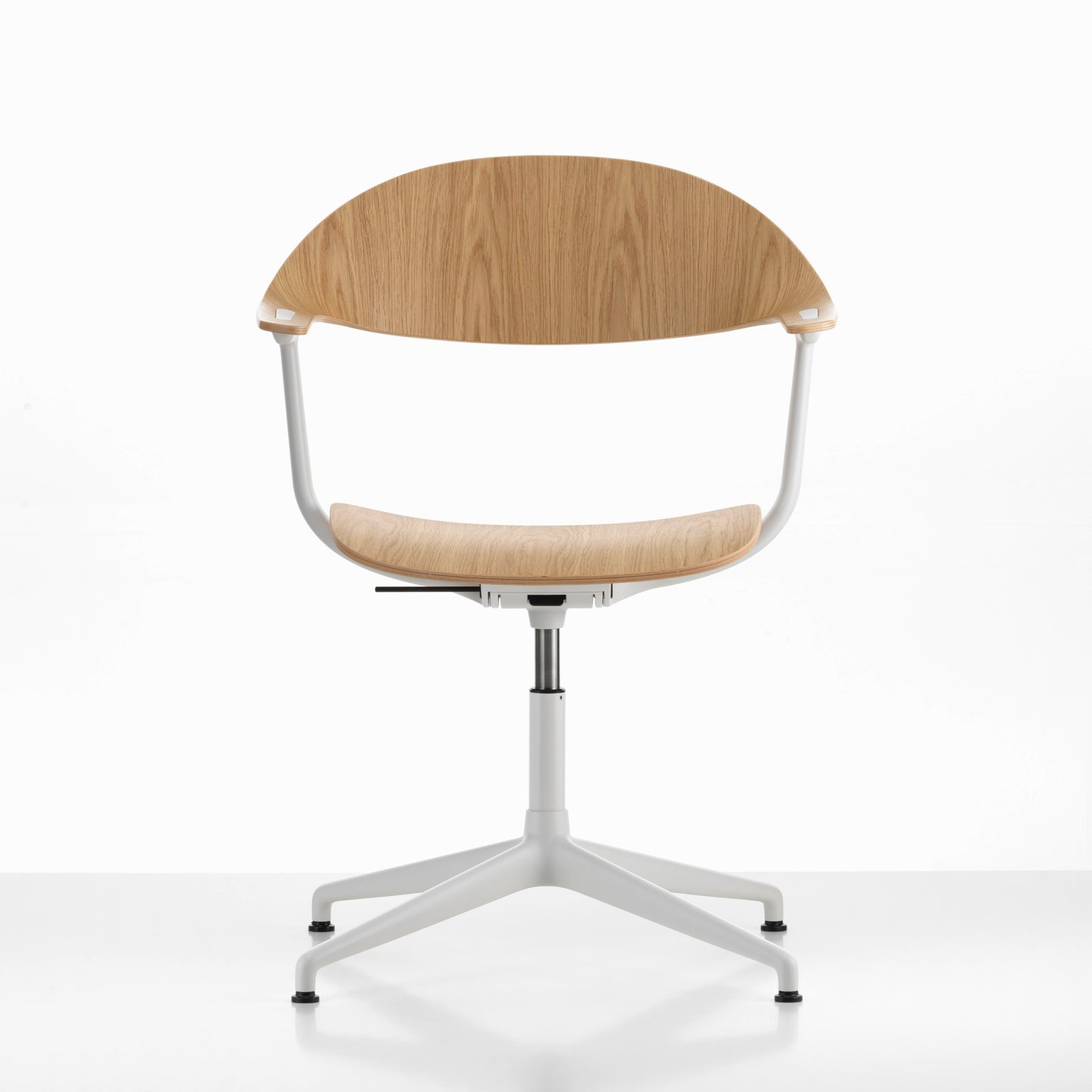 Vitra Mynt Bürostuhl Eiche natur 4-Stern-Aluminiumfuß