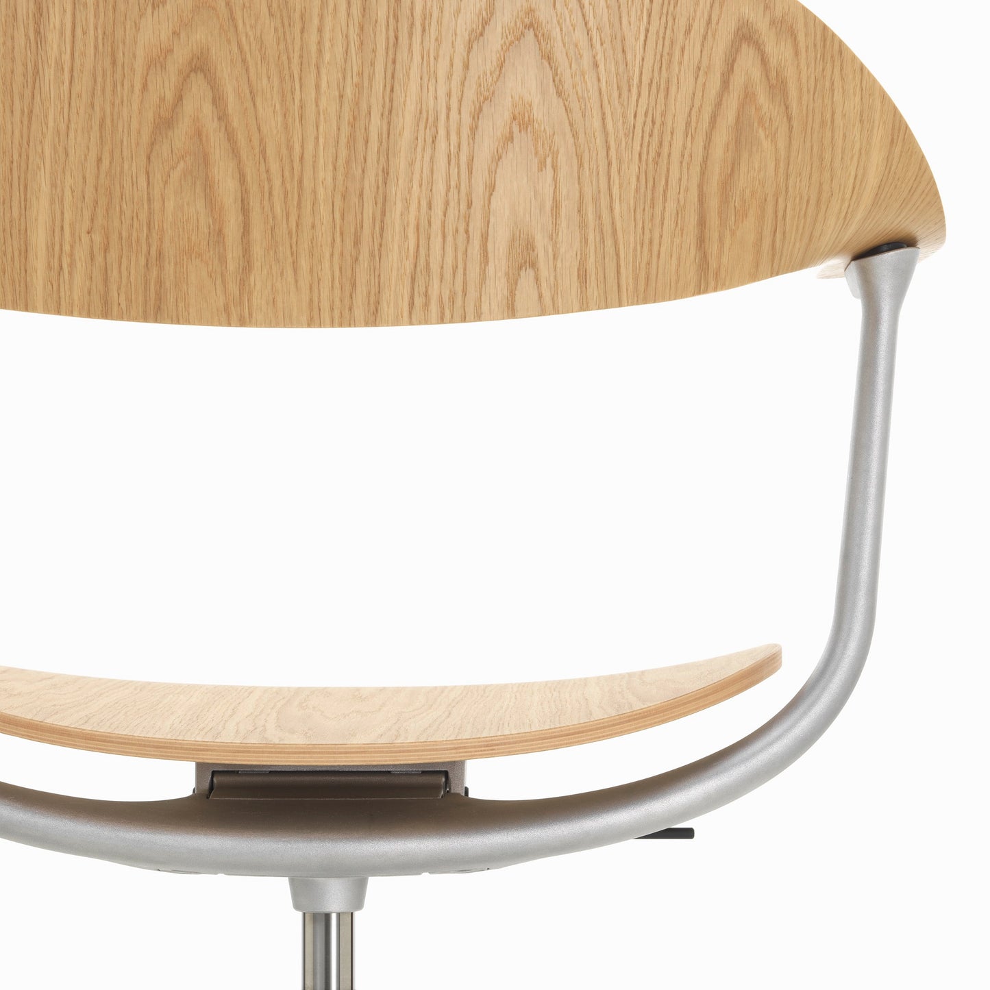 Vitra Mynt Bürostuhl Eiche natur 4-Stern-Aluminiumfuß