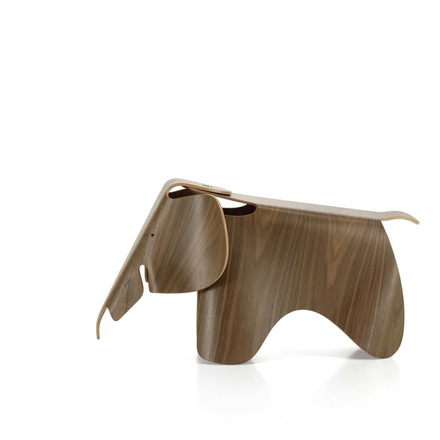 Eames Elephant Plywood Echtholz Hocker Sitzobjekt Nussbaum / Kastanie
