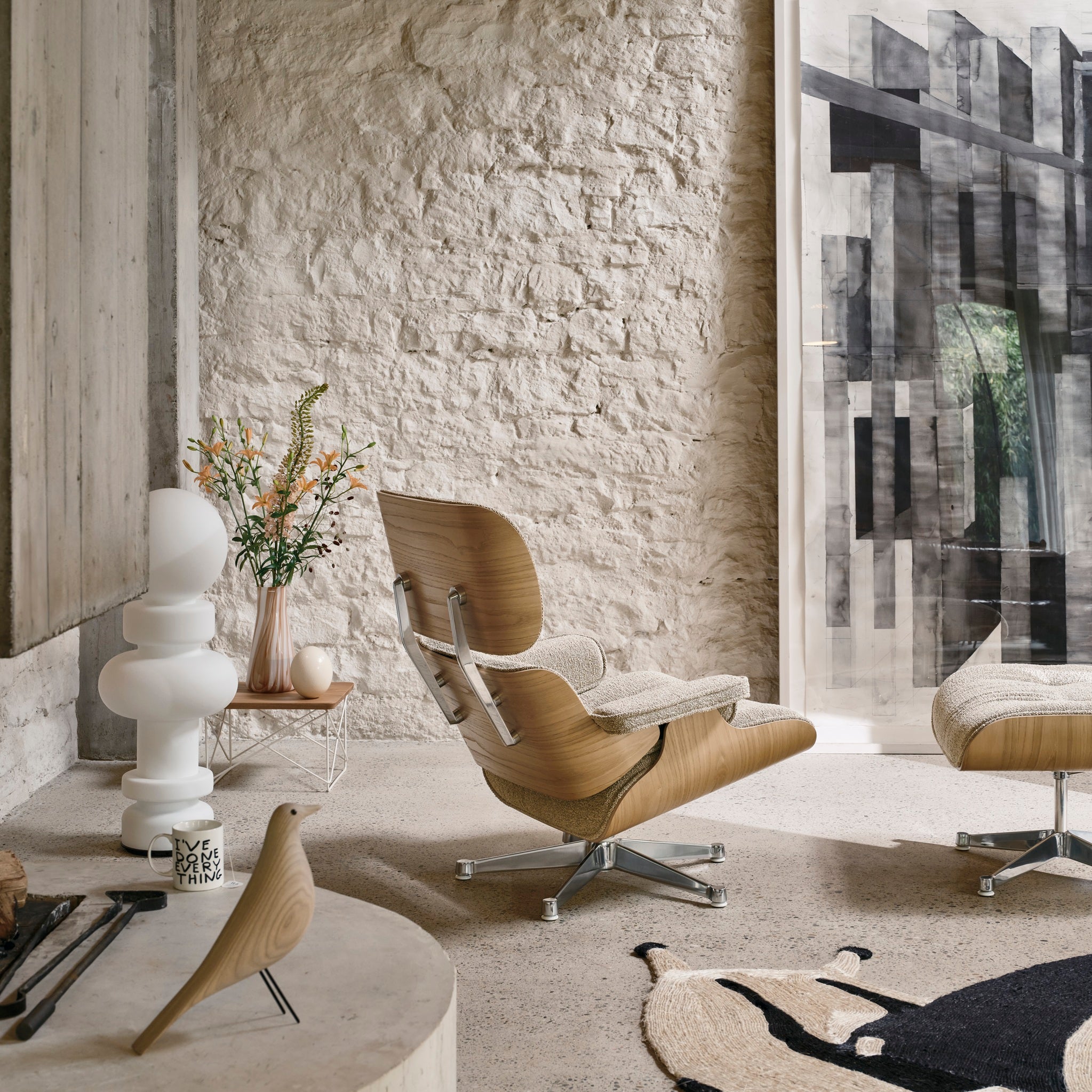 Vitra Eames House Bird Dekofigur Esche Echtholz Pigmentöl cotton