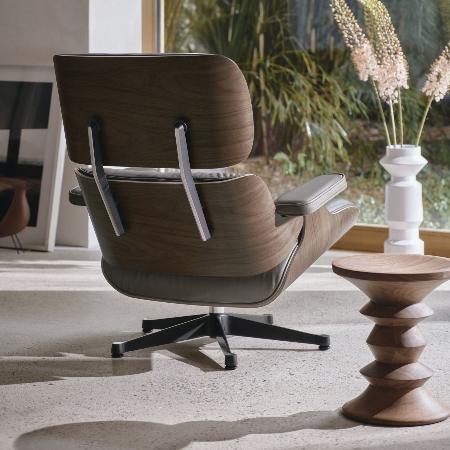 Vitra Eames Lounge Chair & Ottoman Relax-Sessel mit Hocker Stoff / Leder