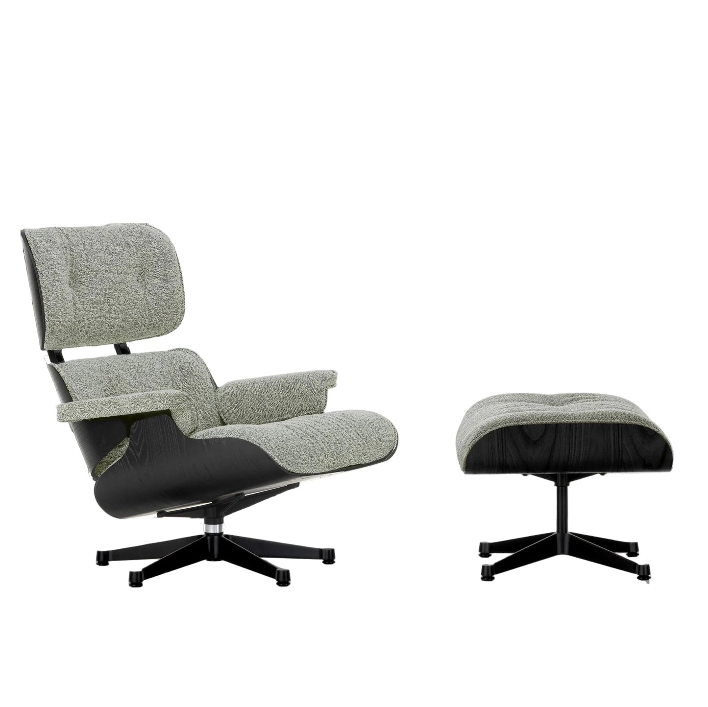 Vitra Eames Lounge Chair & Ottoman Relax-Sessel mit Hocker Stoff / Leder
