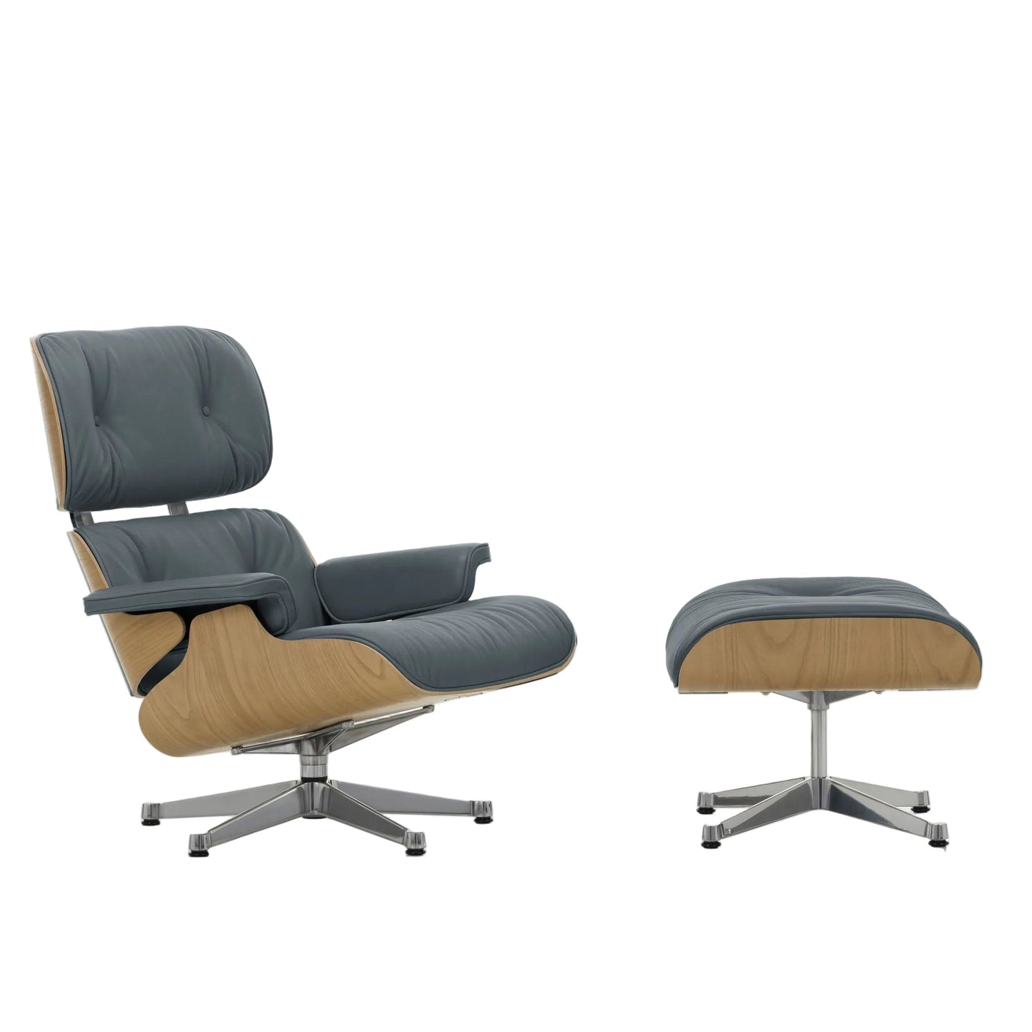 Vitra Eames Lounge Chair & Ottoman Relax-Sessel mit Hocker Stoff / Leder