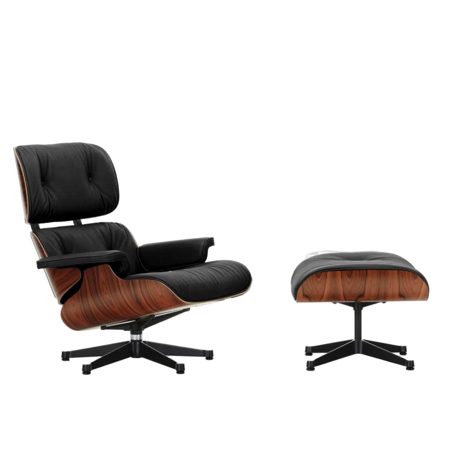 Vitra Eames Lounge Chair & Ottoman Relax-Sessel mit Hocker Stoff / Leder