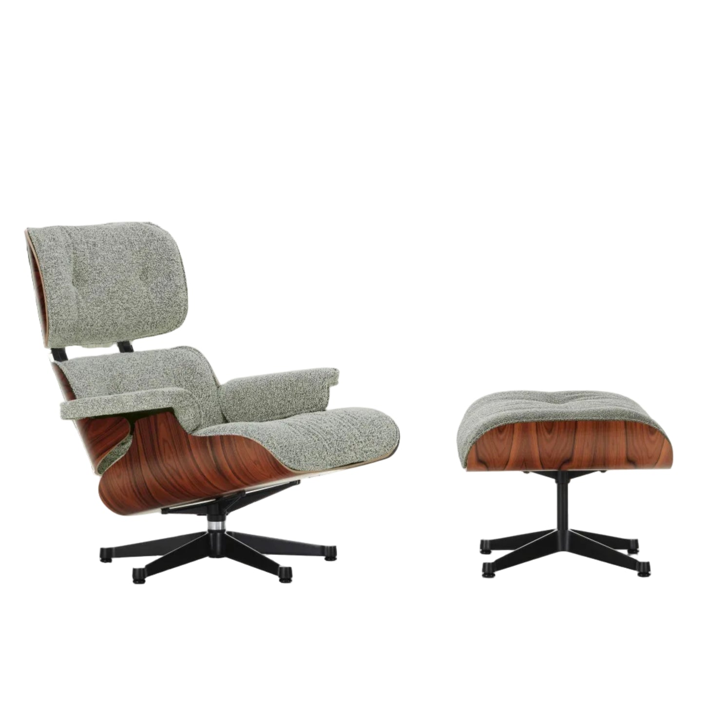 Vitra Eames Lounge Chair & Ottoman Relax-Sessel mit Hocker Stoff / Leder