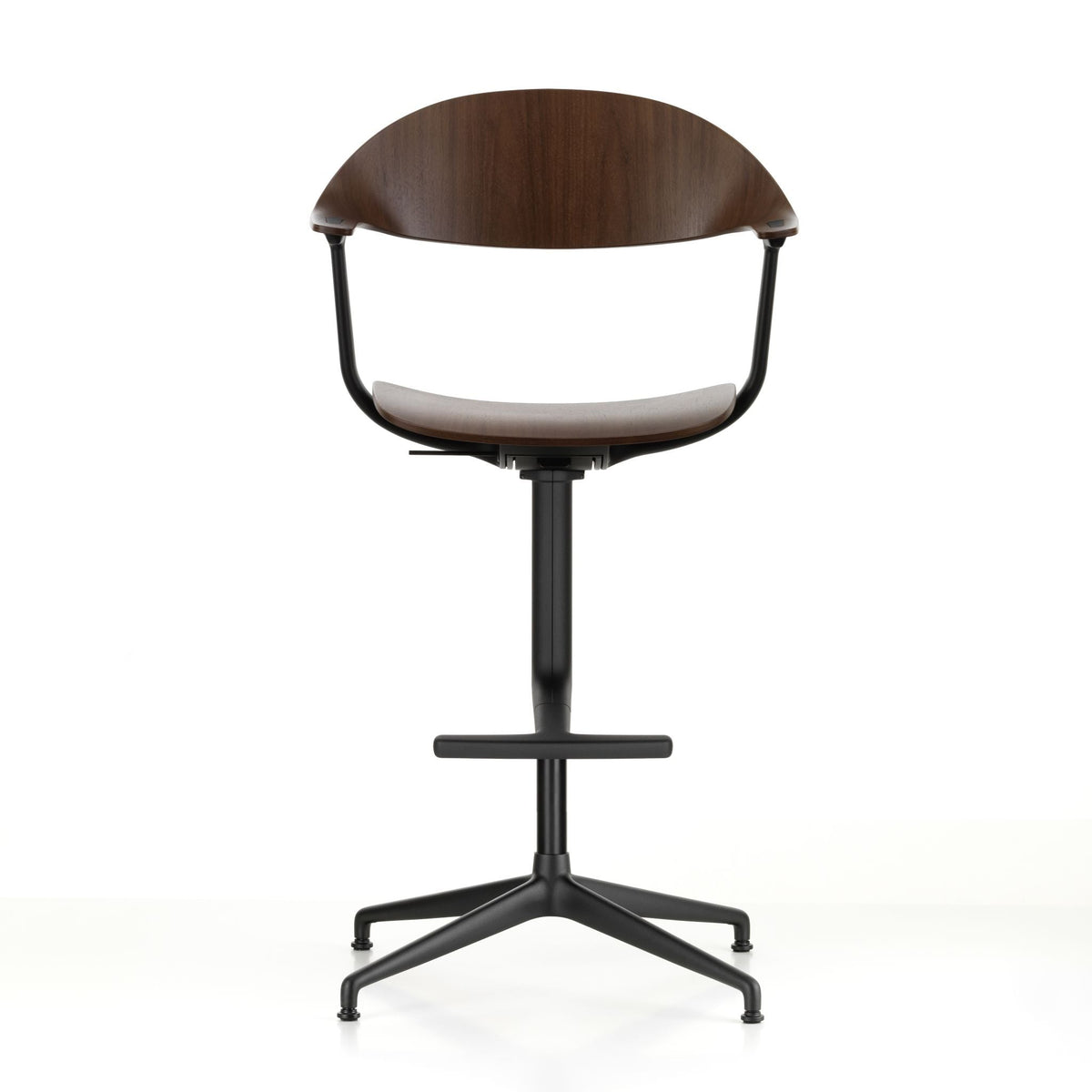 Vitra Mynt High Counterstuhl Plywood Sitz & Rücken Formsperrholz