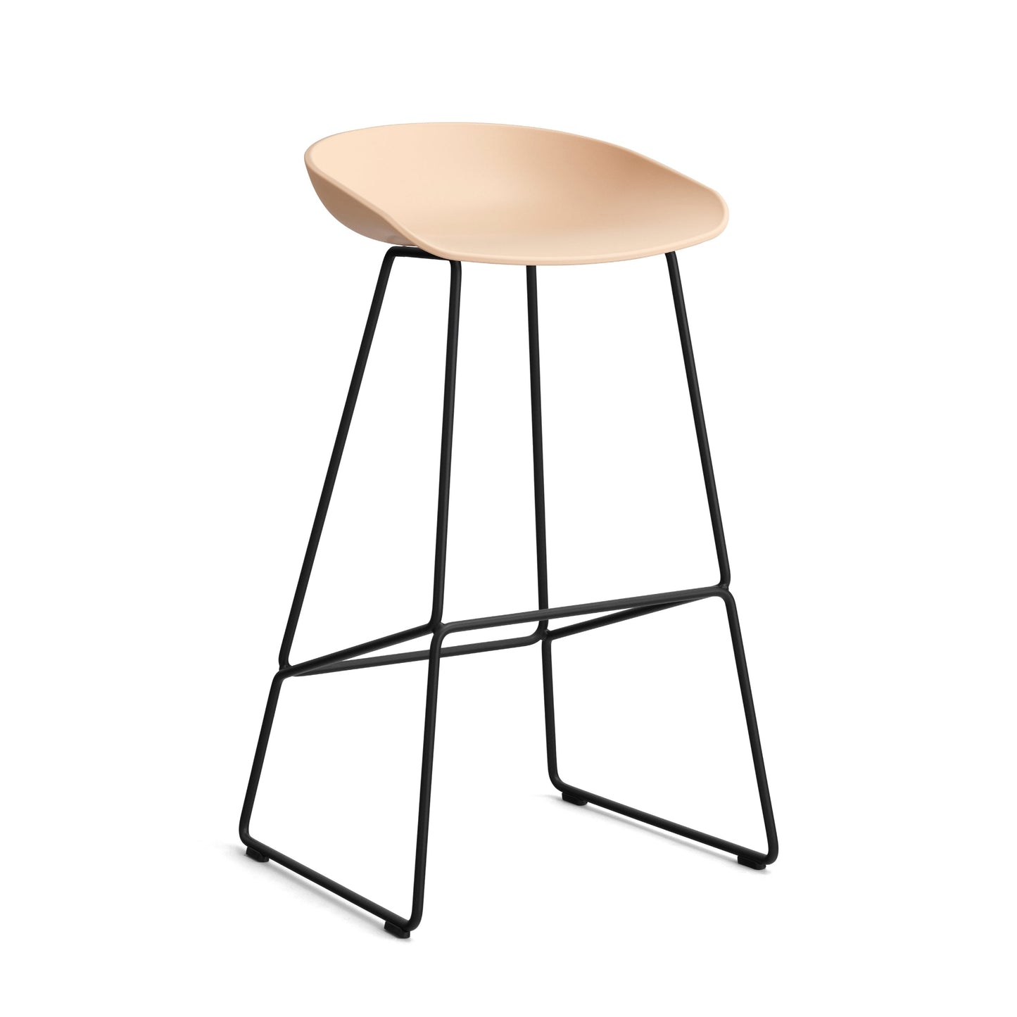 HAY About a Stool AAS 38 Barhocker Sitz Kunststoff recycelt Gestell Stahl