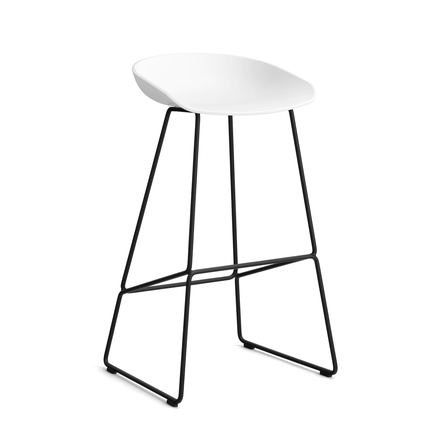 HAY About a Stool AAS 38 Barhocker Sitz Kunststoff recycelt Gestell Stahl