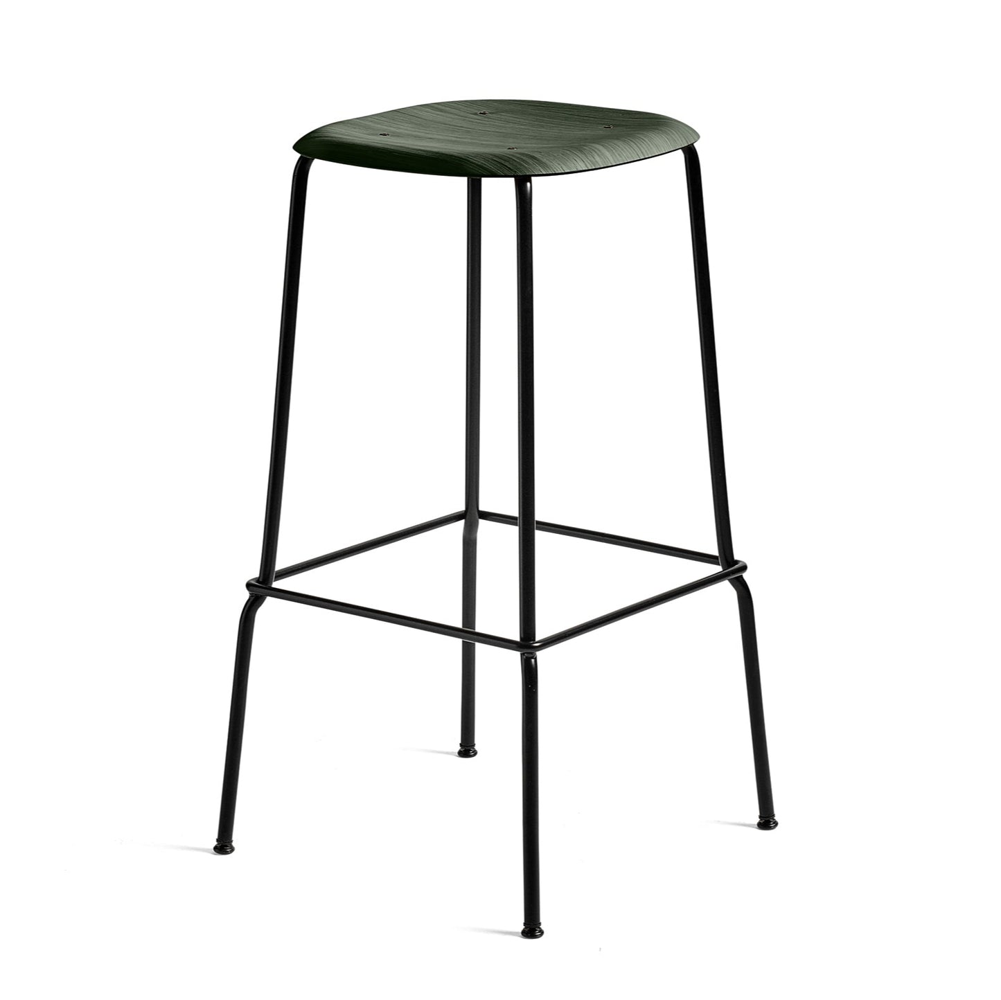 Hay Soft Edge 80 Barhocker – Sitz Schichtholz Eichenfurnier Gestell 4-Fuß