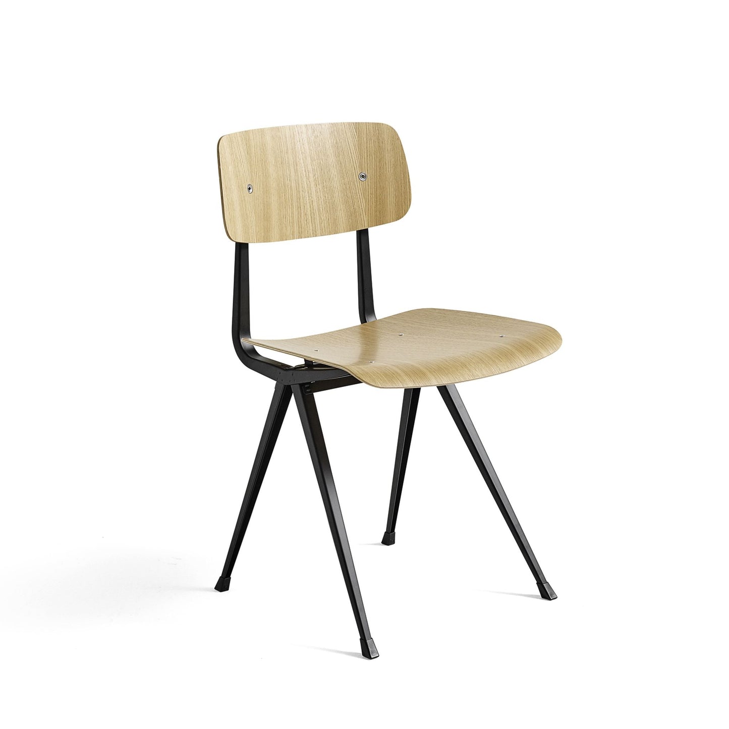 Hay Result Chair 4-Fuß-Stuhl Sitz & Rücken Sperrholz Eiche Stahlgestell