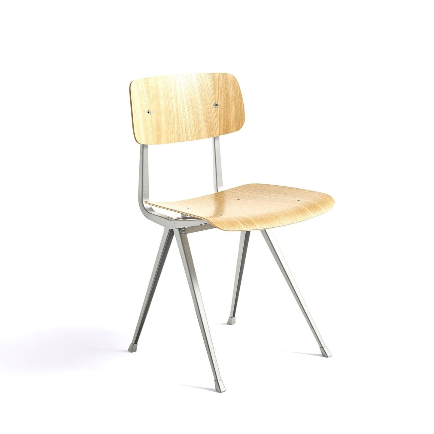 Hay Result Chair 4-Fuß-Stuhl Sitz & Rücken Sperrholz Eiche Stahlgestell