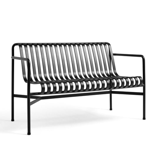 HAY Palissade Dining Bench Outdoor-Sitzbank mit Armlehne