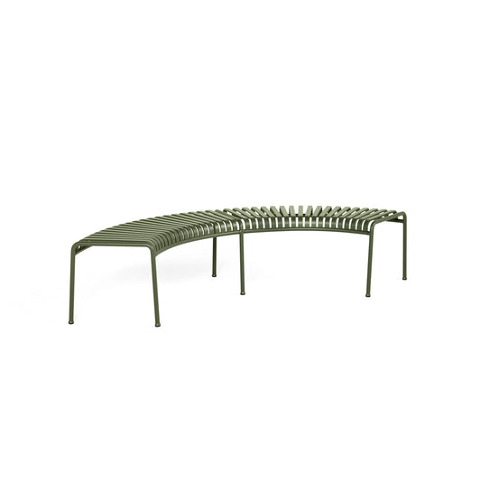 HAY Palissade Park Bench Outdoor-Sitzbank gerundet