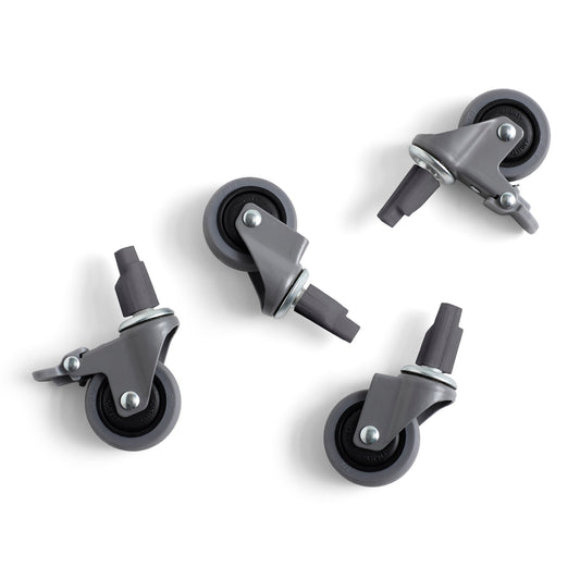 HAY Color Crate Wheels - Rollen (4er Set) gebremst für Klapp-Box L large