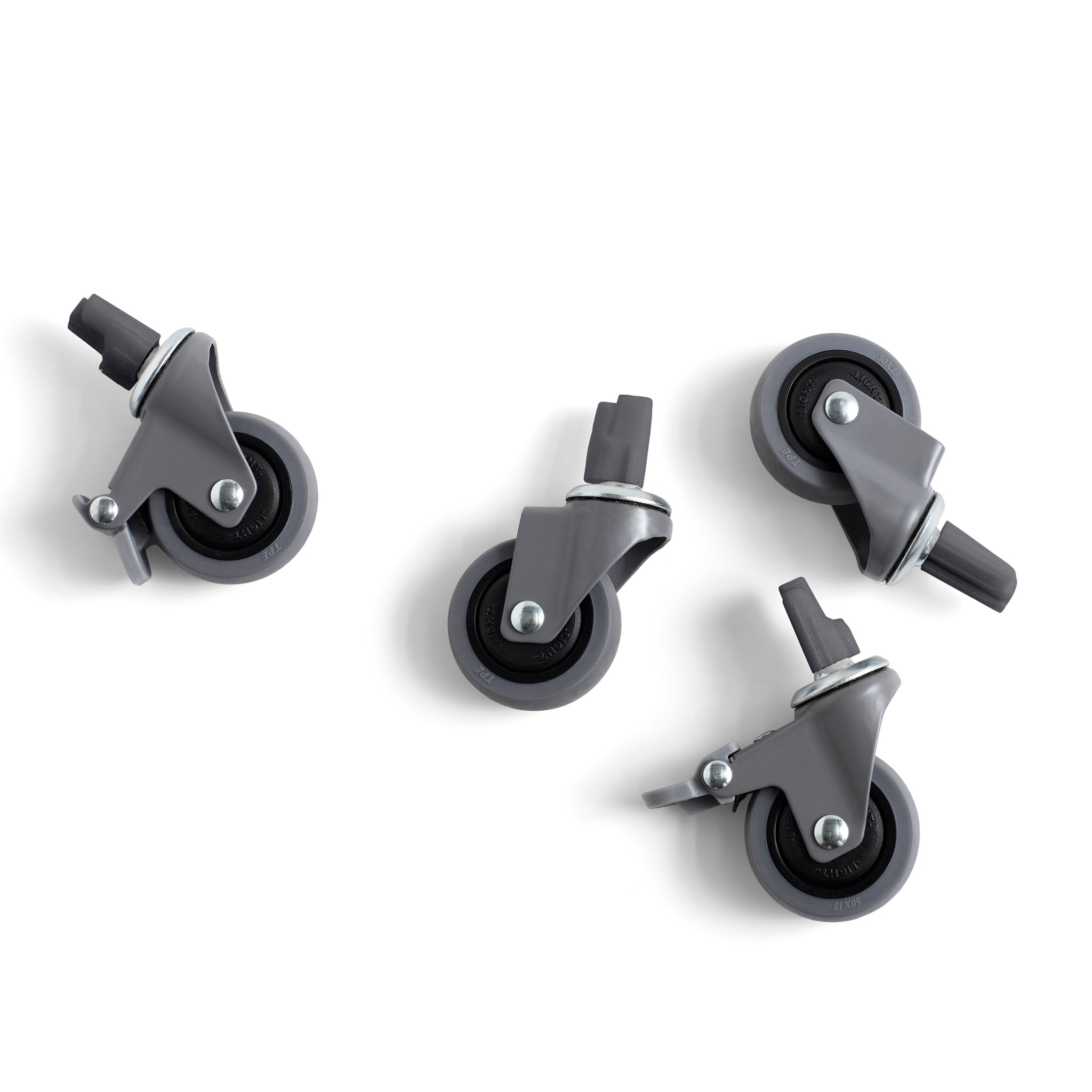 HAY Color Crate Wheels - Rollen (4er Set) gebremst für Klapp-Box M medium