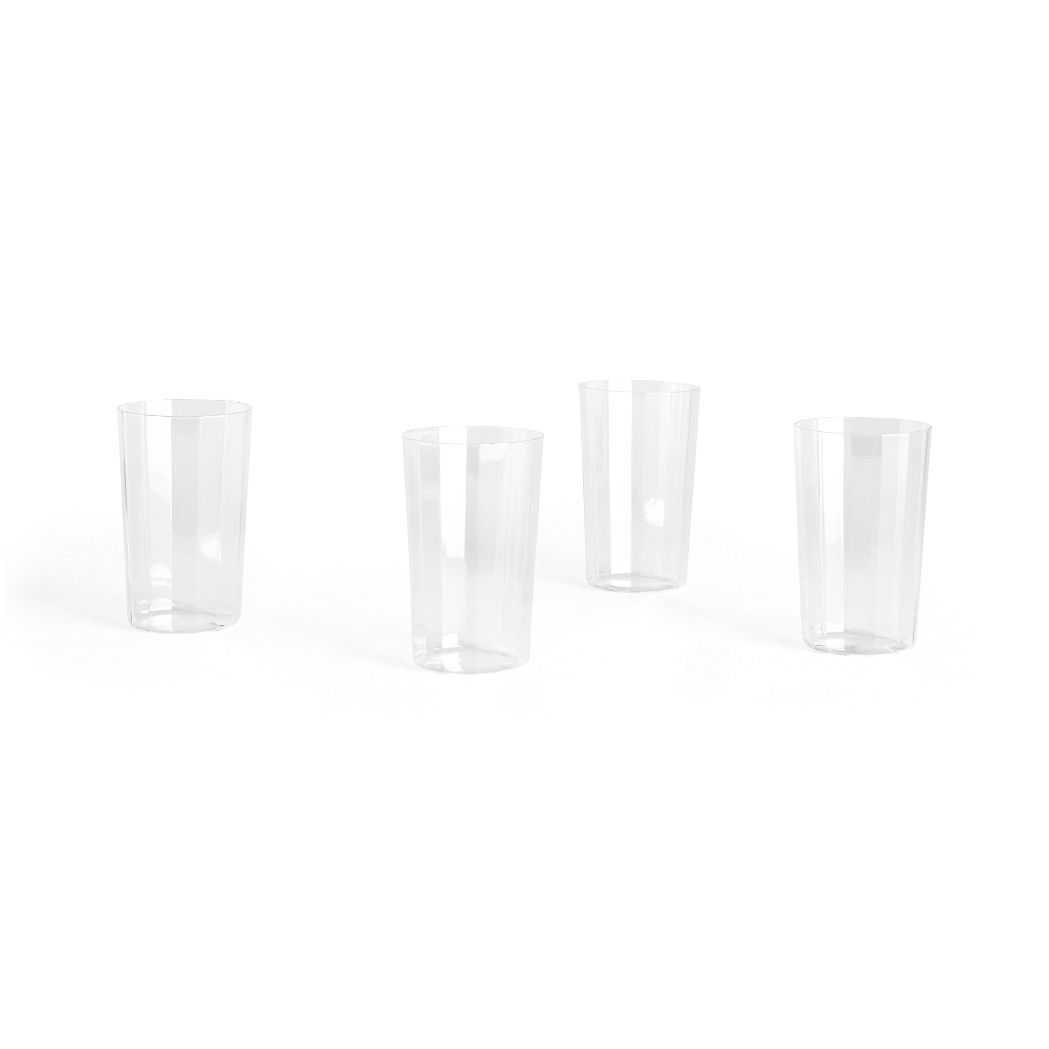 HAY Angle Glas clear Trinkglas L large facettiert (4er-Set)