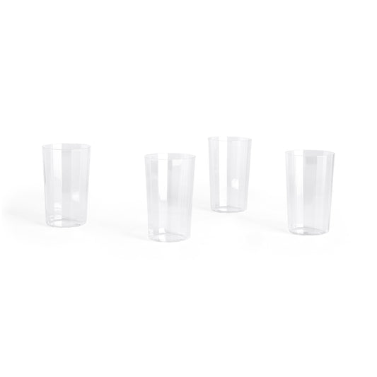 HAY Angle Glas clear Trinkglas L large facettiert (4er-Set)