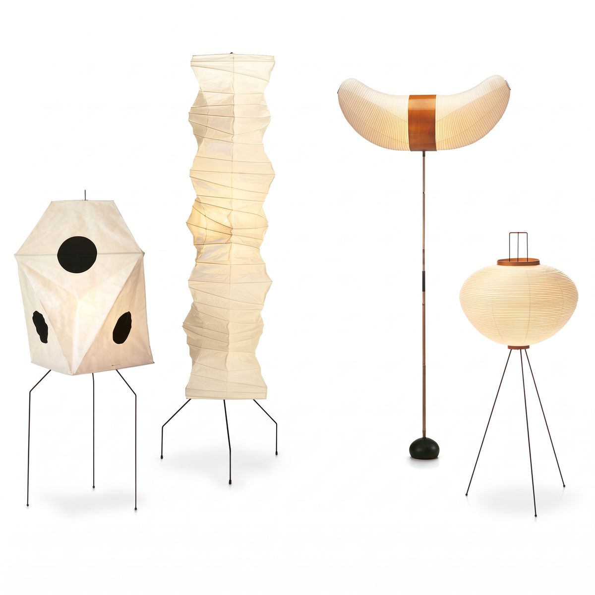 Vitra Akari Light Sculptures Floor Lights Bodenleuchten Papier Noguchi