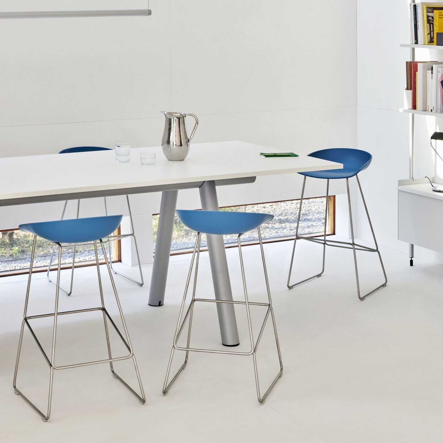 HAY About a Stool AAS 38 Barhocker Sitz Kunststoff recycelt Gestell Stahl