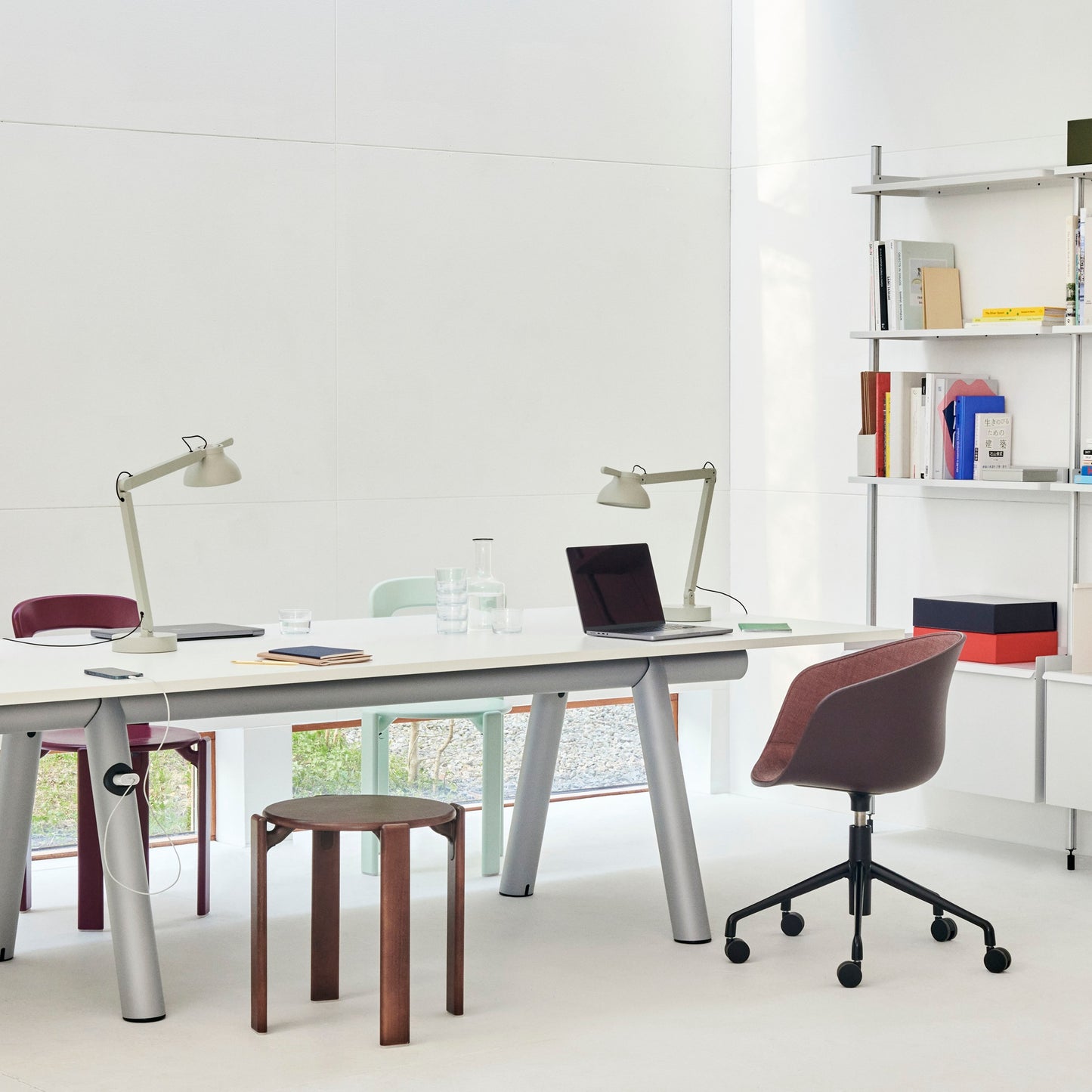 HAY Rey Stool Hocker Buche stapelbar wasserbasiert lackiert