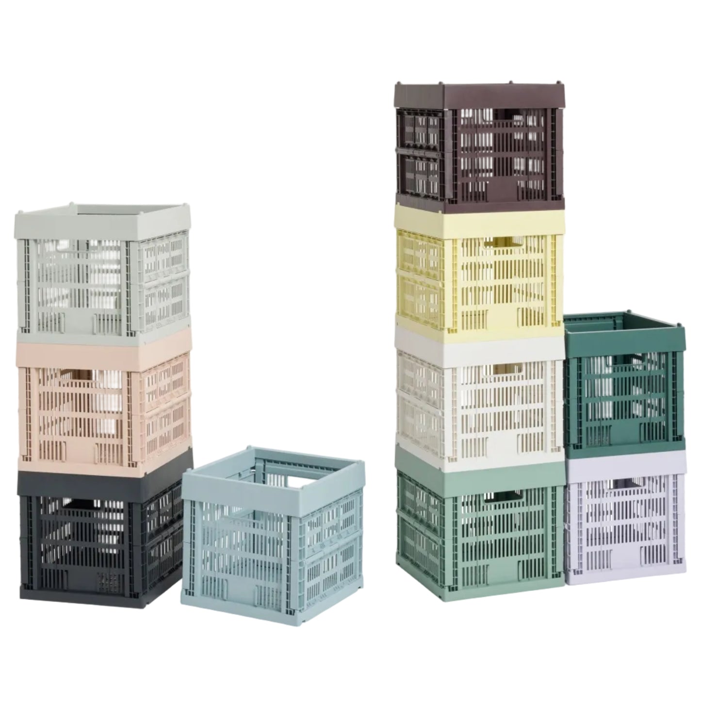 HAY Color Crate Korb Klapp-Box Cube würfelform Kunststoff recycelt