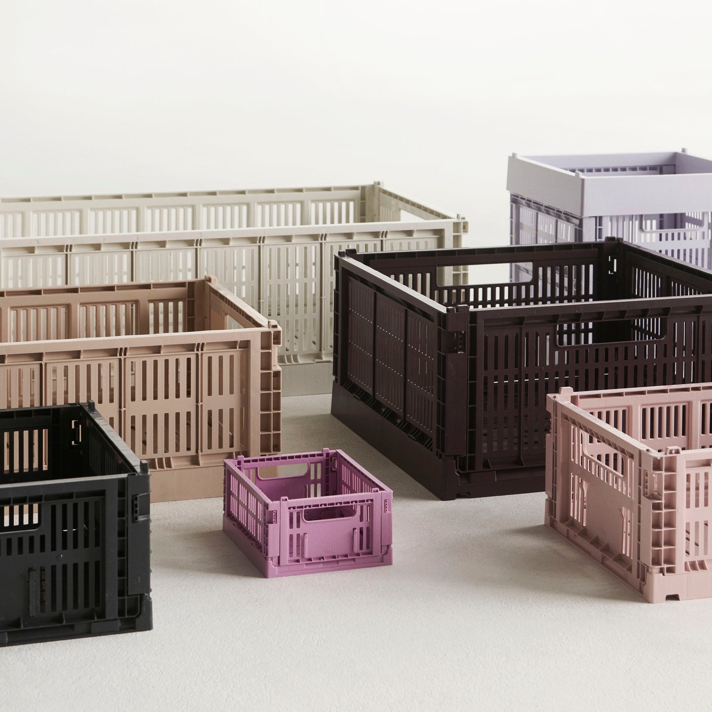 HAY Color Crate Korb Klapp-Box M medium Kunststoff recycelt