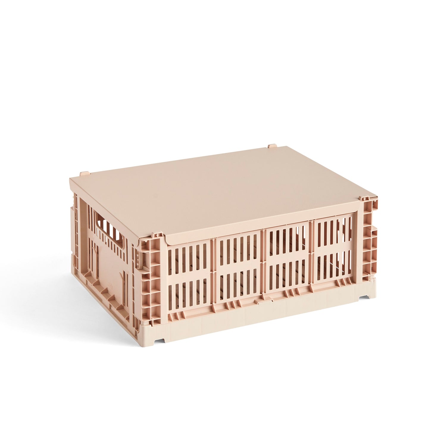 HAY Color Crate Korb Klapp-Box M medium Kunststoff recycelt powder rosa
