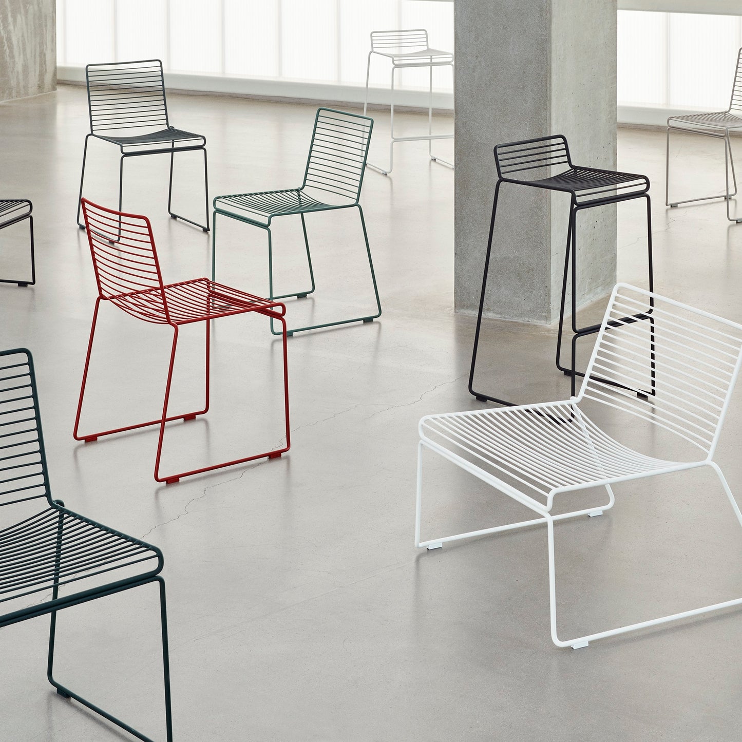 Hay Hee Dining Chair Stuhl Stahl In- & Outdoor 2er Set stapelbar