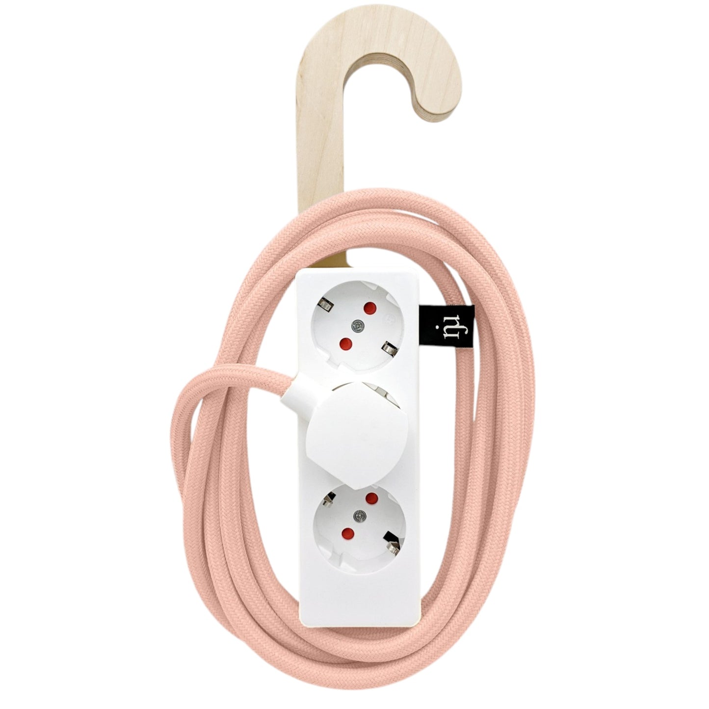 Njustudio Stromer Mini HOOK magnetische Steckerleiste weiß mit Haken