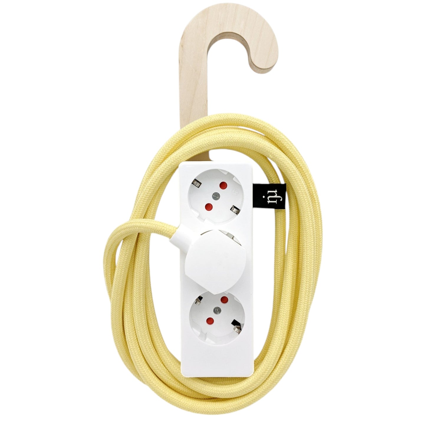 Njustudio Stromer Mini HOOK magnetische Steckerleiste weiß mit Haken