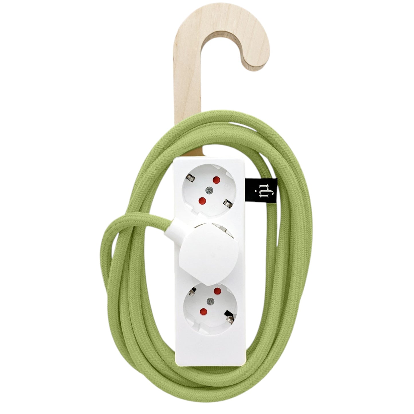 Njustudio Stromer Mini HOOK magnetische Steckerleiste weiß mit Haken