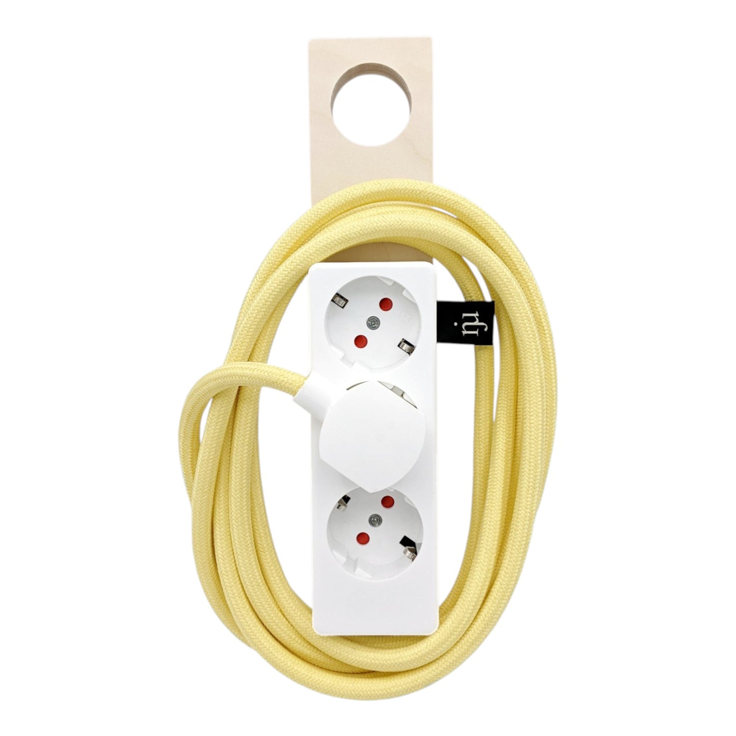 Njustudio Stromer Mini magnetische Steckerleiste weiß mit Textilkabel