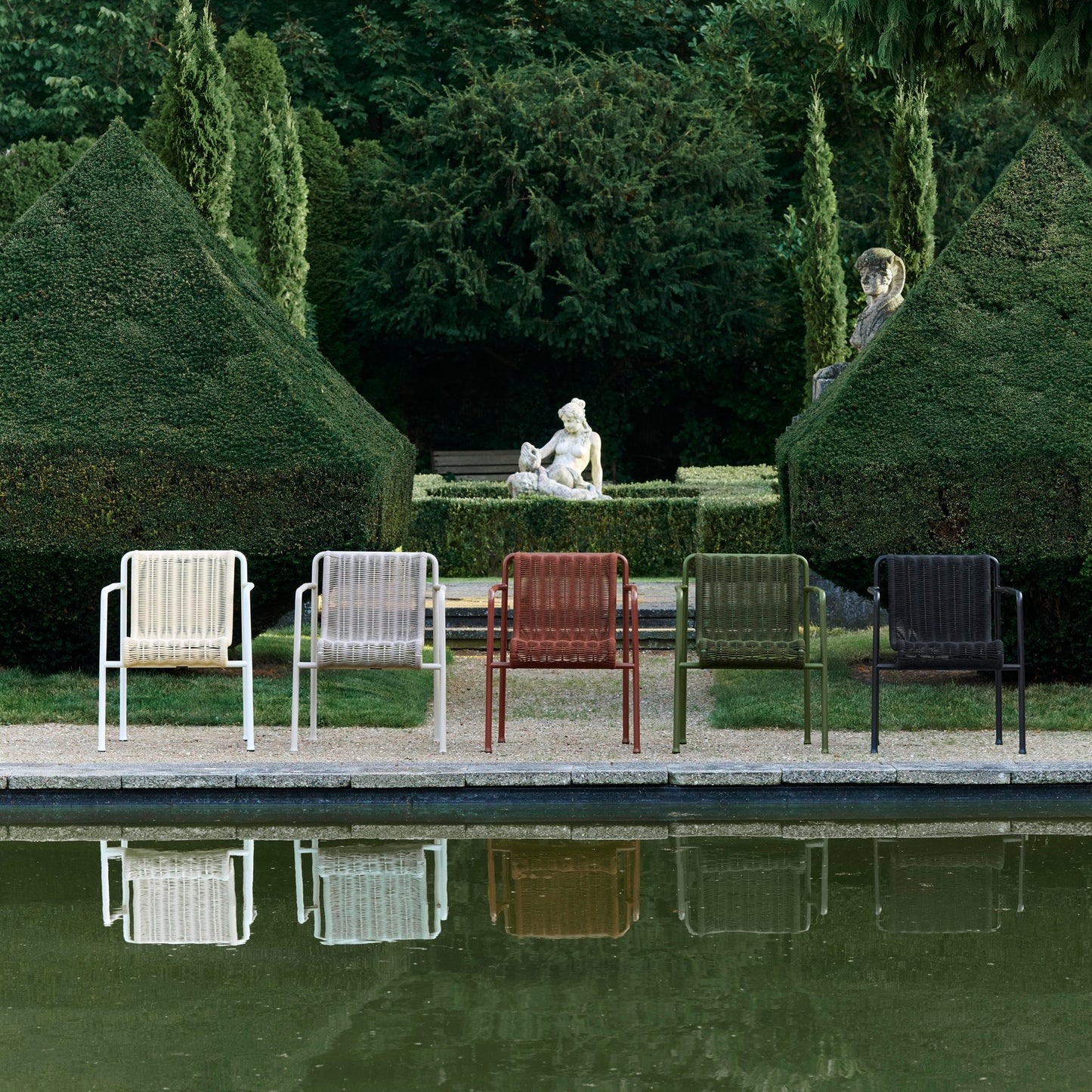 HAY Palissade Cord Dining Armchair Outdoor-Stuhl mit Armlehnen