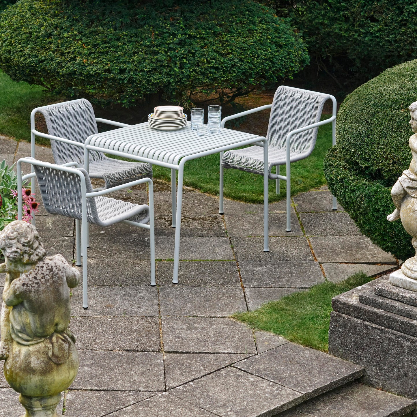 HAY Palissade Table Outdoor-Tisch Stahl 90 x 82,5 H 75 cm