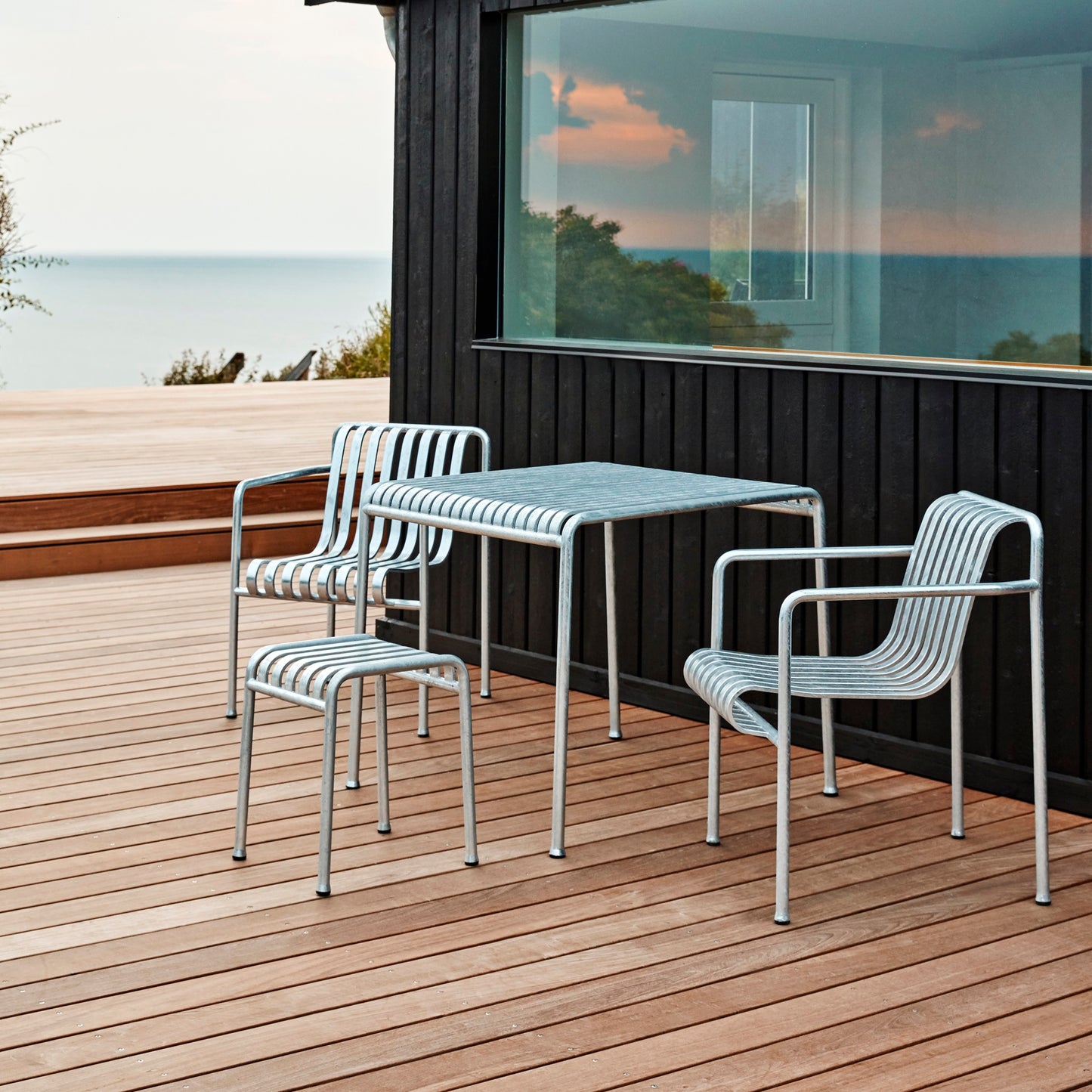 HAY Palissade Table Outdoor-Tisch Stahl 90 x 82,5 H 75 cm