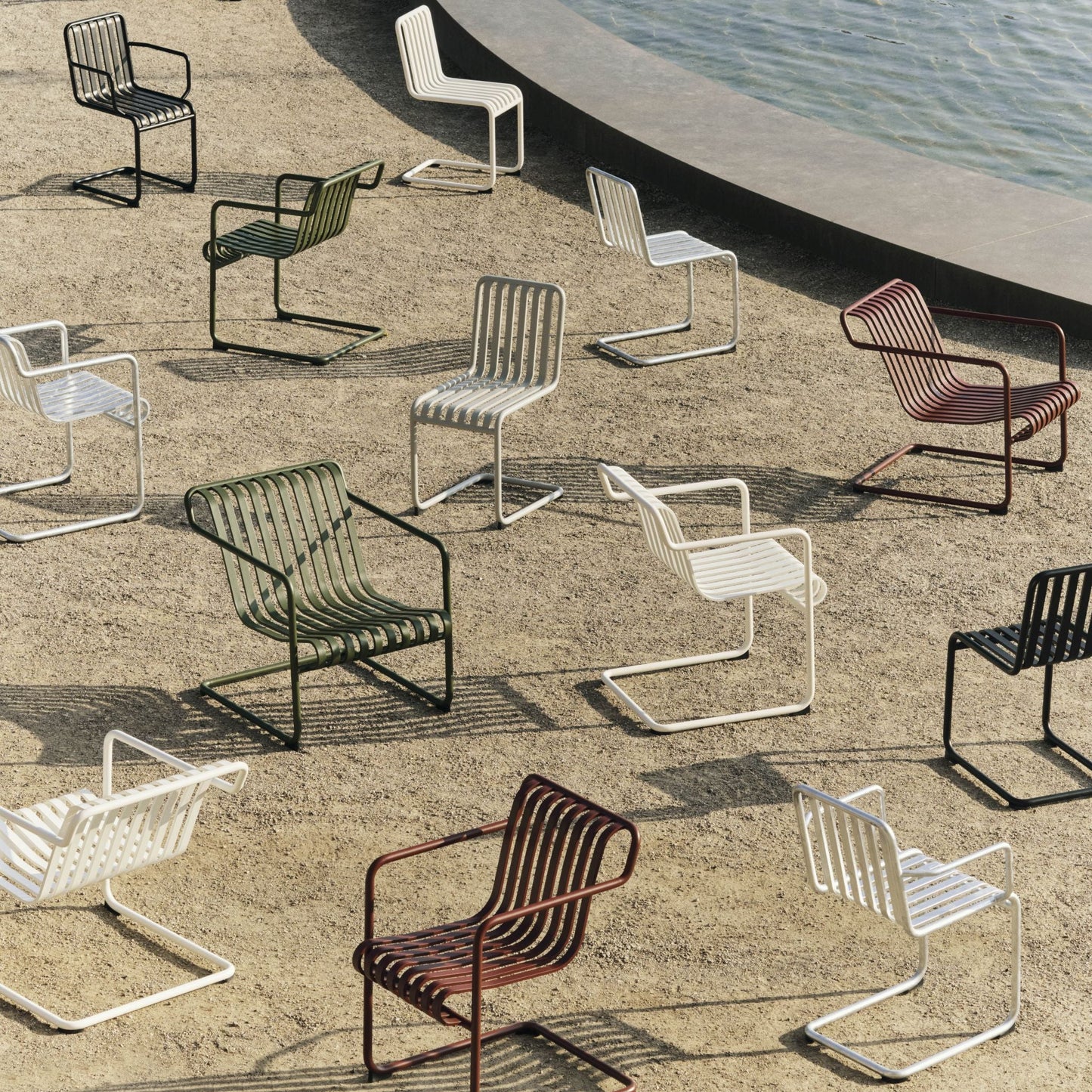 HAY Palissade Cantilever Chairs Outdoor-Stuhl Freischwinger