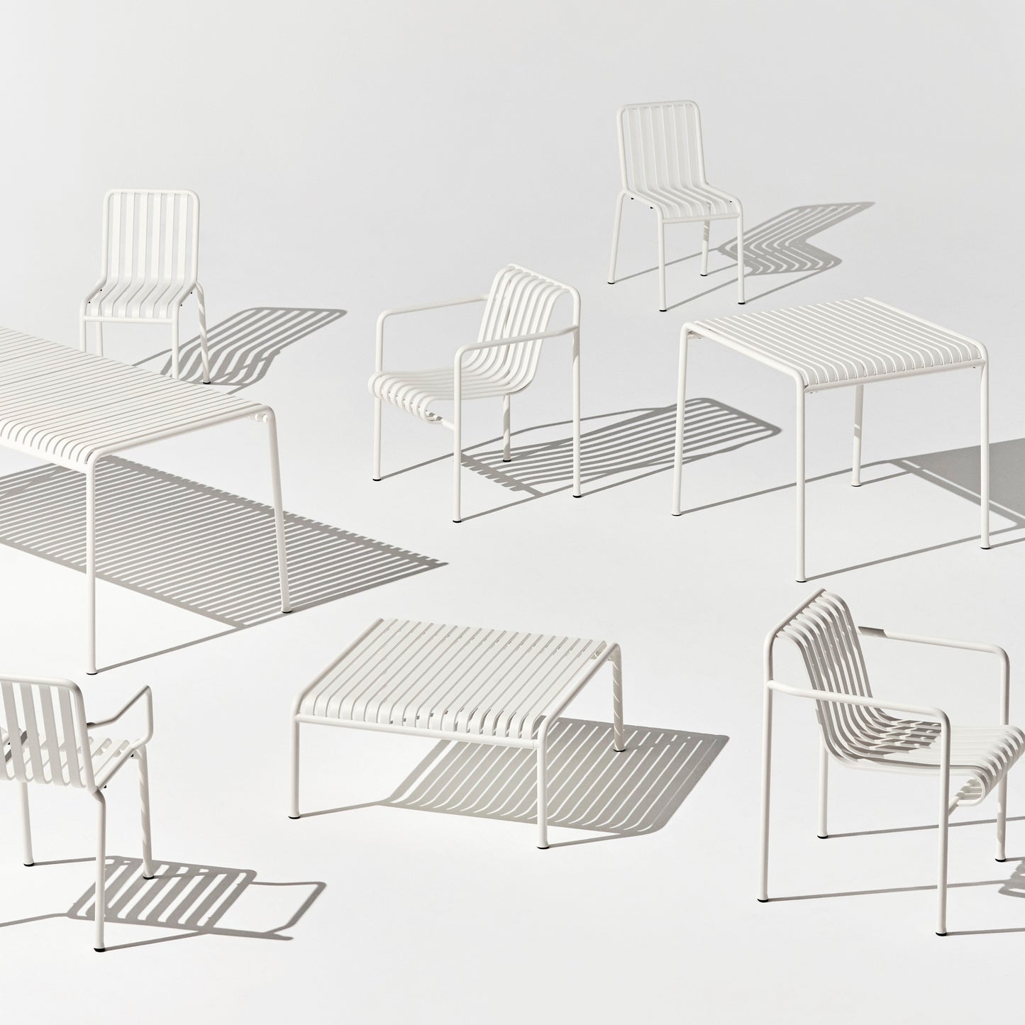 HAY Palissade Low Table Outdoor-Tisch niedrig Stahl 86 x 81 x H 38 cm