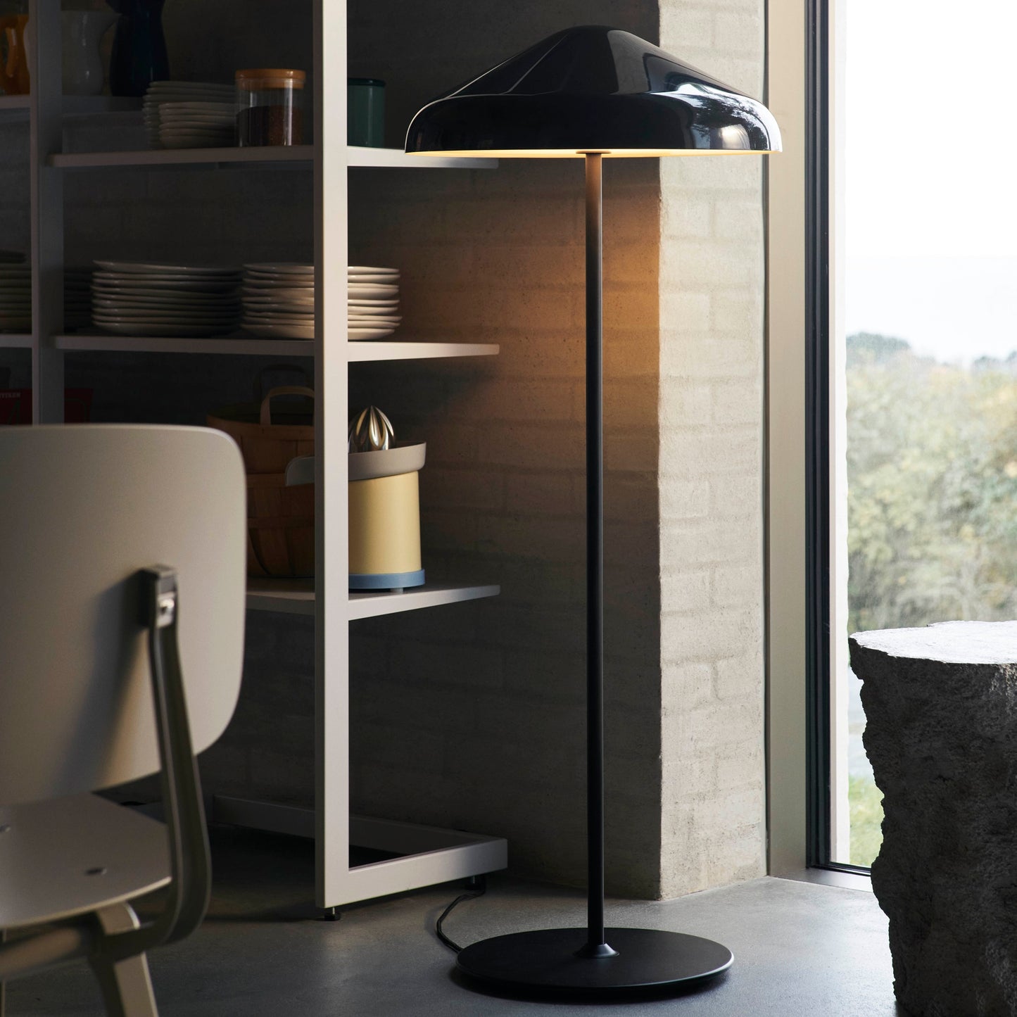 HAY Pao Steel Floor Lamp Stehleuchte Stahl pulverbeschichtet grau