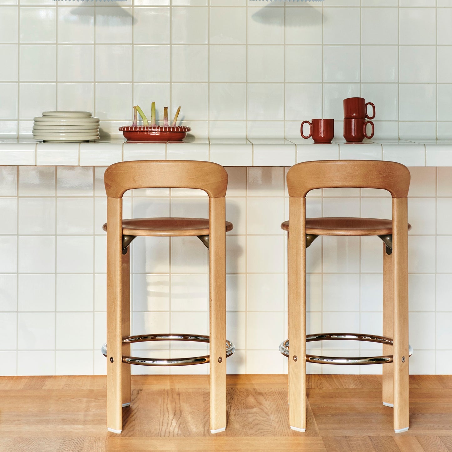 HAY Rey Bar Stool Barhocker Buche wasserbasiert lackiert