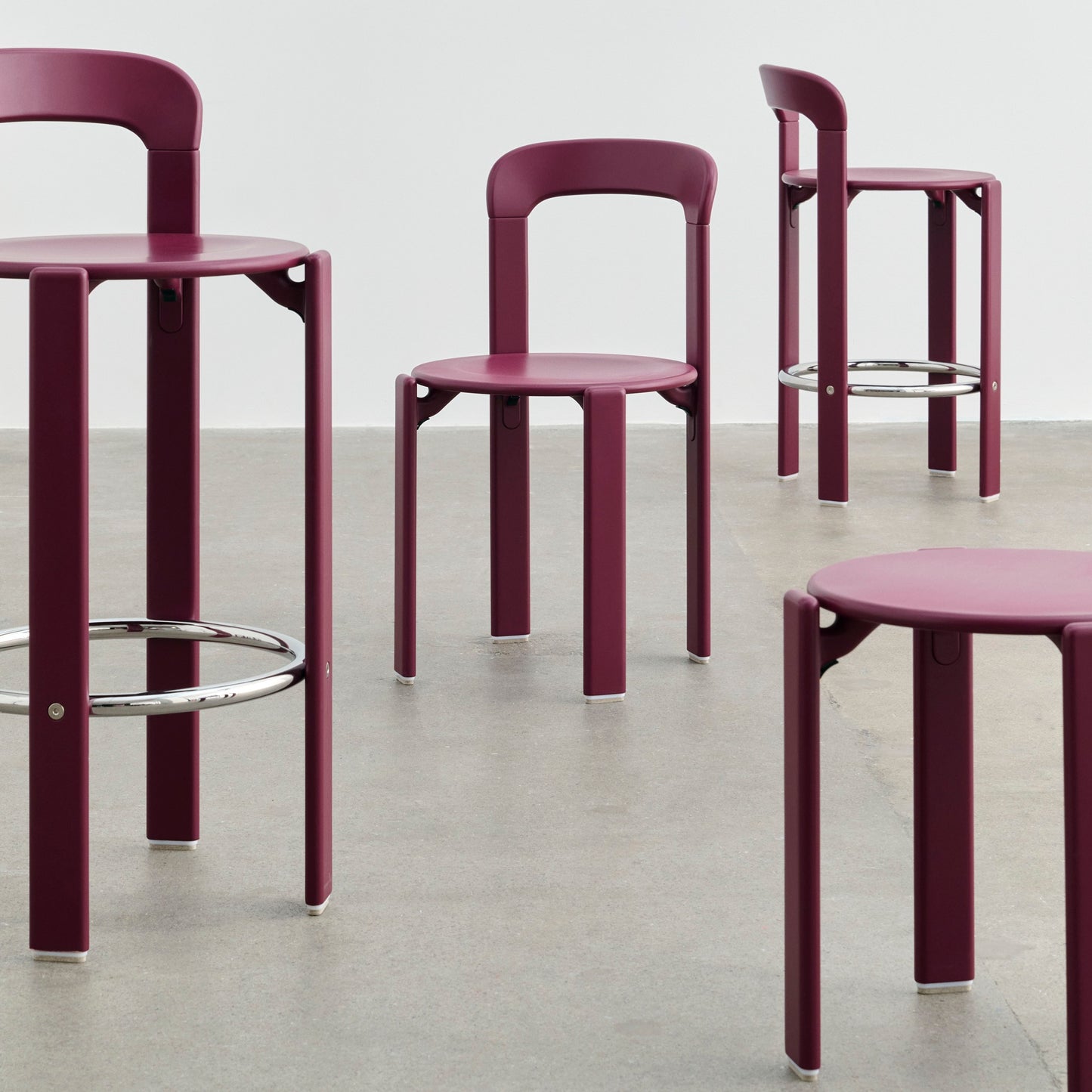 HAY Rey Bar Stool Barhocker Buche wasserbasiert lackiert