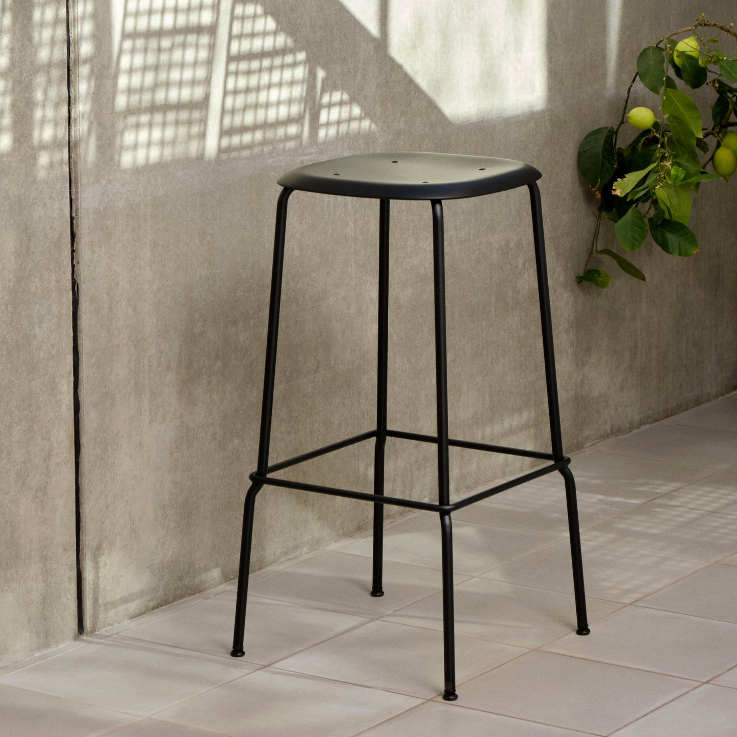 Hay Soft Edge 85 Barhocker - Sitz Kunststoff organisch geformt 4-Fuß