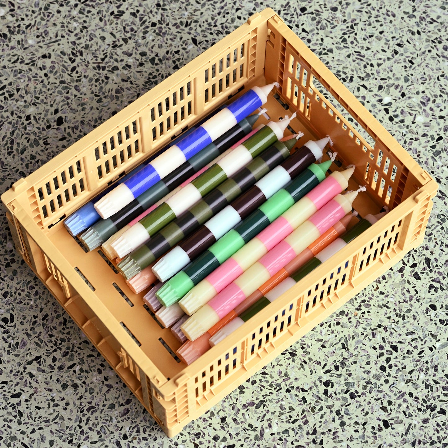 HAY Color Crate Korb Klapp-Box S small Kunststoff recycelt yellow gelb