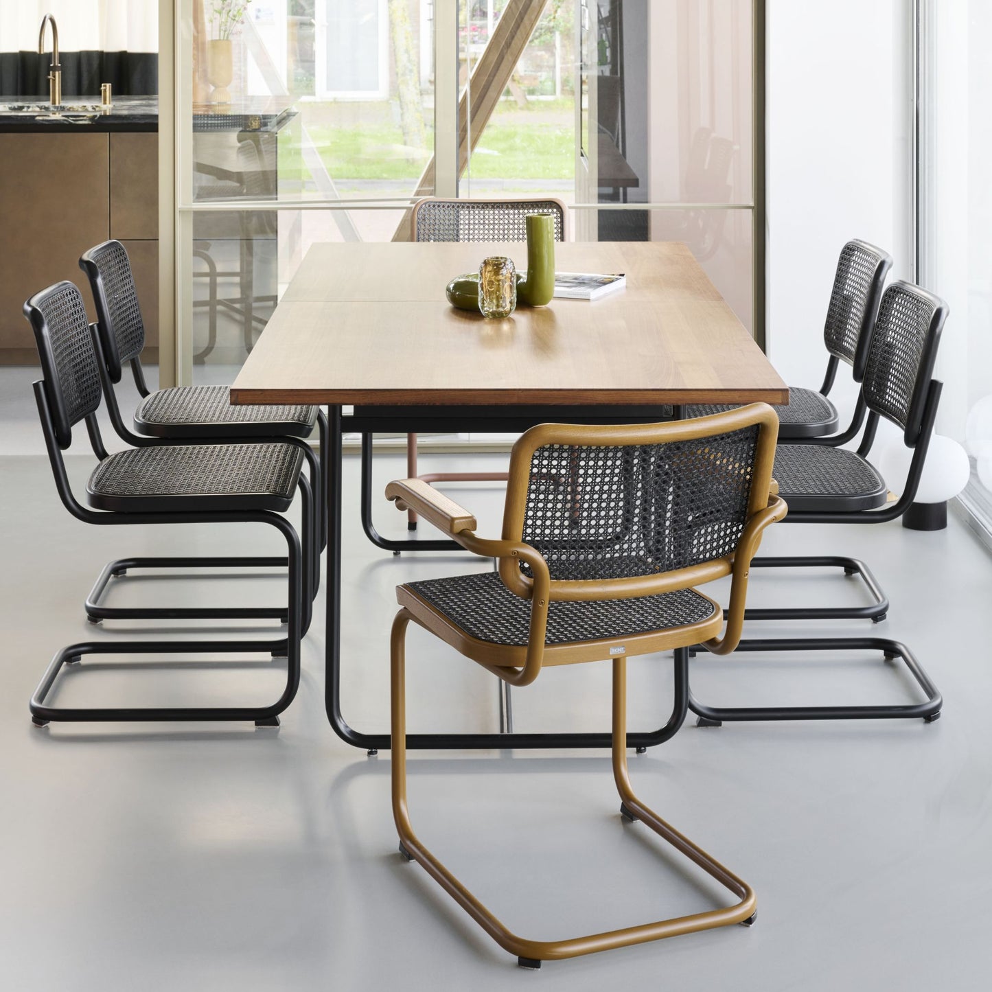 Thonet S 32 V & S 64 V Freischwinger Stuhl Edition Herkner DARK MELANGE