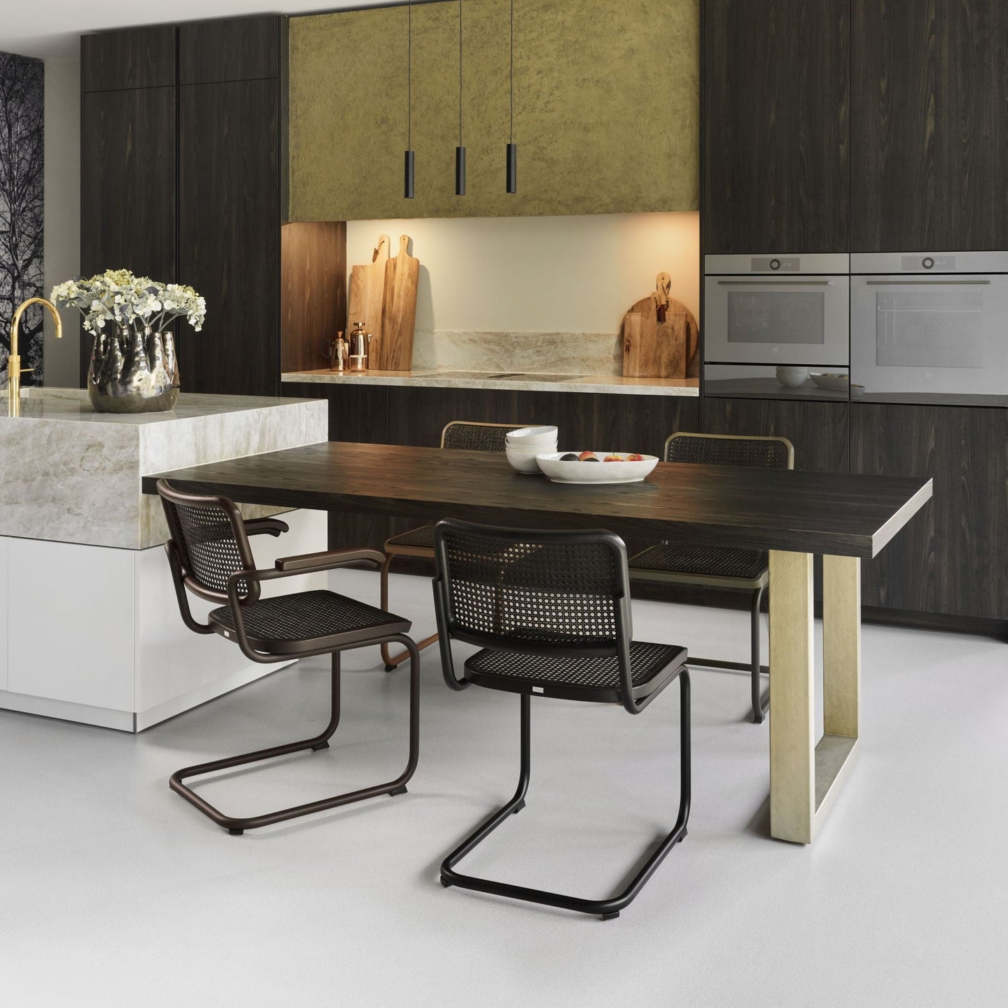 Thonet S 32 V & S 64 V Freischwinger Stuhl Edition Herkner DARK MELANGE
