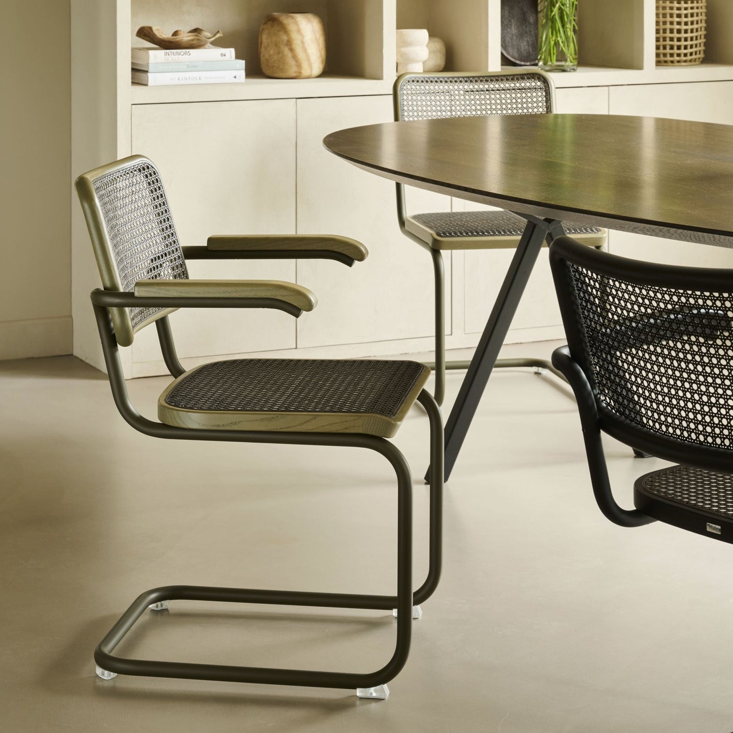 Thonet S 32 V & S 64 V Freischwinger Stuhl Edition Herkner DARK MELANGE