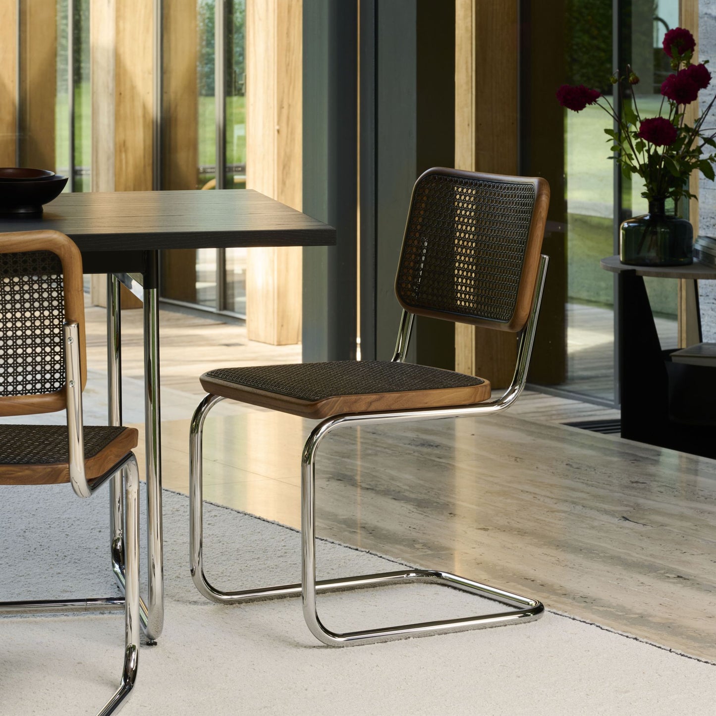 Thonet S 32 V Freischwinger Stuhl Sitz & Rücken Rohrgeflecht