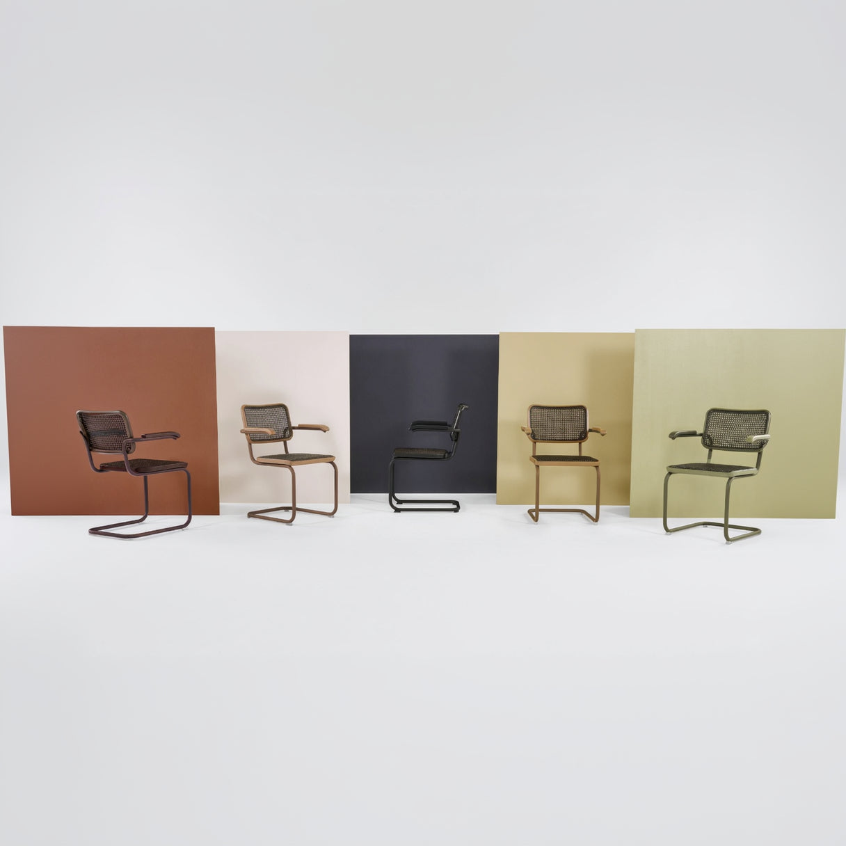 Thonet S 32 V & S 64 V Freischwinger Stuhl Edition Herkner DARK MELANGE