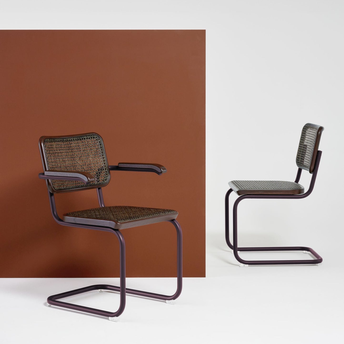 Thonet S 32 V & S 64 V Freischwinger Stuhl Edition Herkner DARK MELANGE