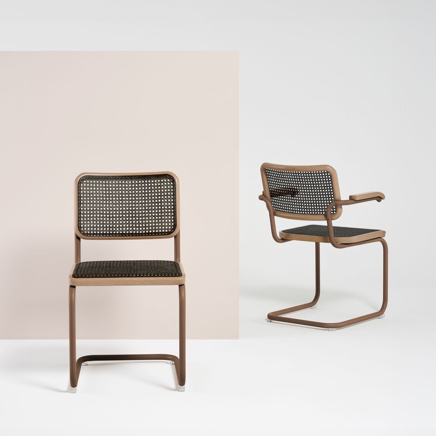 Thonet S 32 V & S 64 V Freischwinger Stuhl Edition Herkner DARK MELANGE